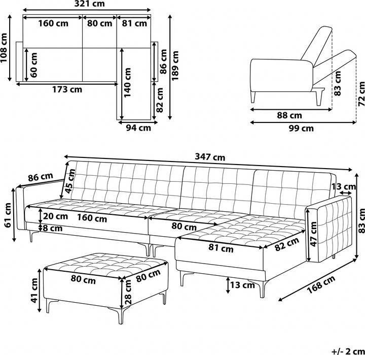 Image du produit Beliani Aberdeen (Canapé d'angle)