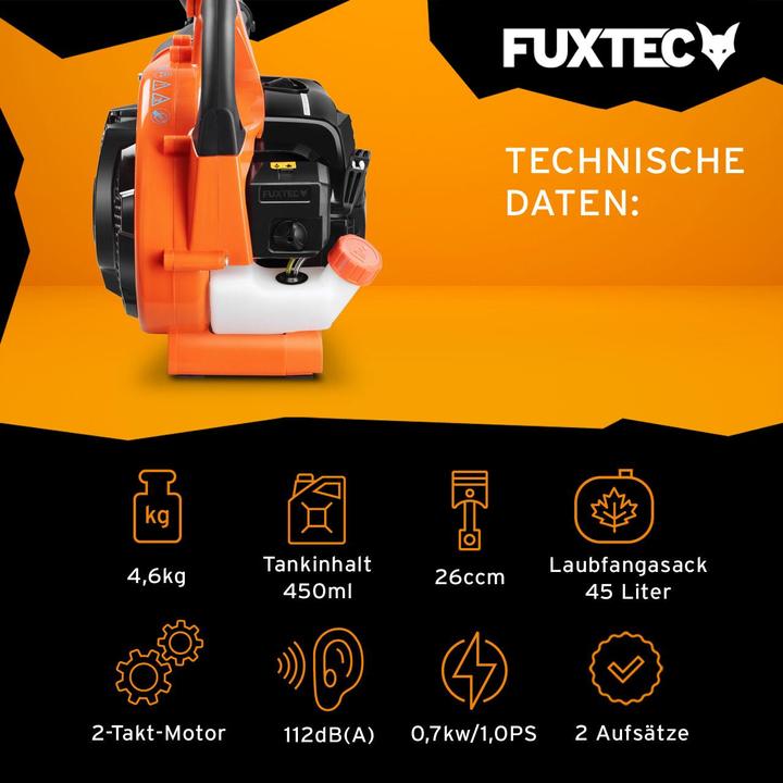 Produktbild Fuxtec FX-LBS126 (Benzinbetrieb, Laubbläser, Laubsauger, Laubsauger-& bläser)