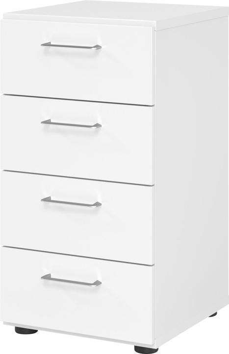 Image du produit Étagère 2OH, 4 tiroirs, BS blanc/blanc