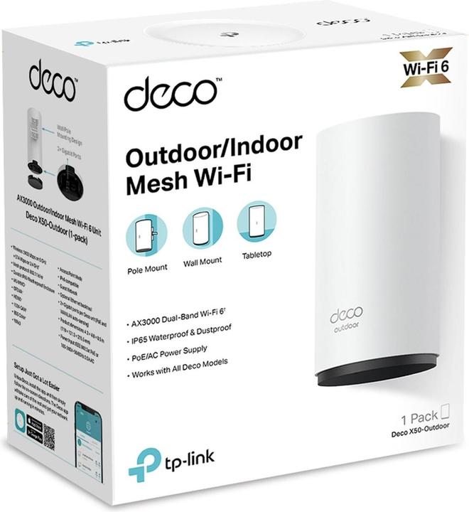 Produktbild TP-Link Deco X50-Outdoor Wi-Fi 6 Mesh AX3000 (1-pack)