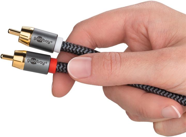Produktbild Goobay Cinch Y-Kabel, 2 m, Sharkskin Grey (2 m, Cinch)