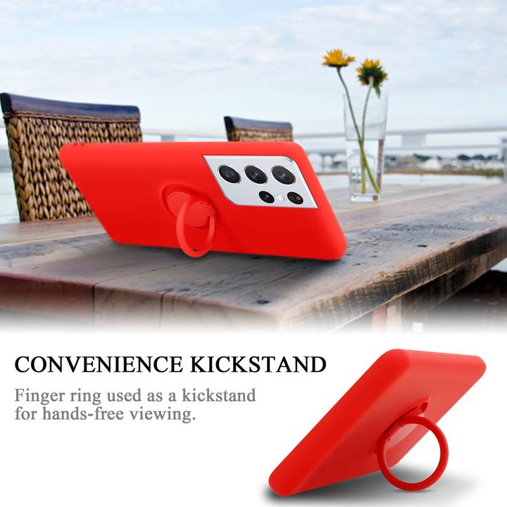 Actual product image Cadorabo TPU Liquid Ring Silicone Case Cover (Samsung Galaxy S22 Ultra)