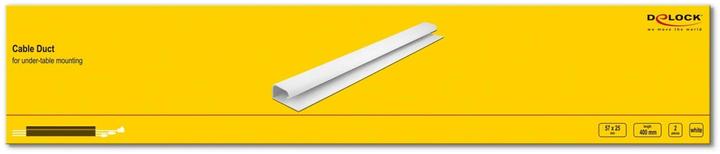 Image du produit Delock Goulotte de câblage pour montage sous table 0.4 m x 57 mm Blanc 2 pièces (Conduit, 40 cm)