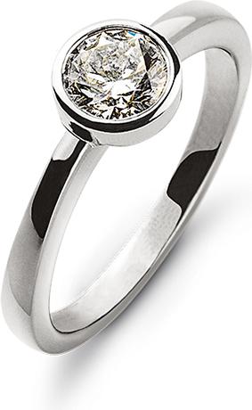 Immagine prodotto Natsumi Schmuck Anello con diamante in oro bianco 18K/750 0,33 ct H si (58, Oro 750/18 K)