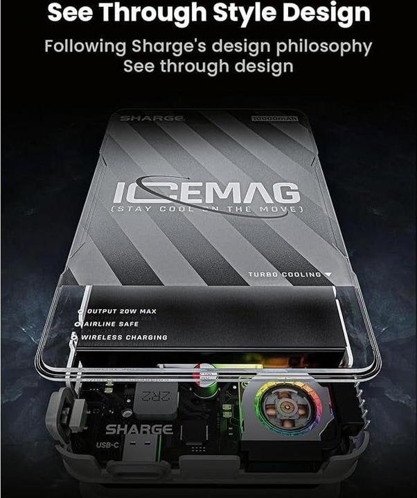 Immagine prodotto Sharge Icemag (10000 mAh, 20 W, 37 Wh)
