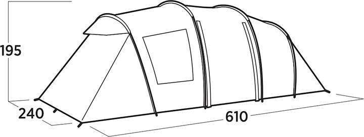 Actual product image Easy Camp Familien-Tunnelzelt Leka Twin 6 (olivgr?n, Modell 2025) (Tunnel tent, 13.40 kg, 6 persons)
