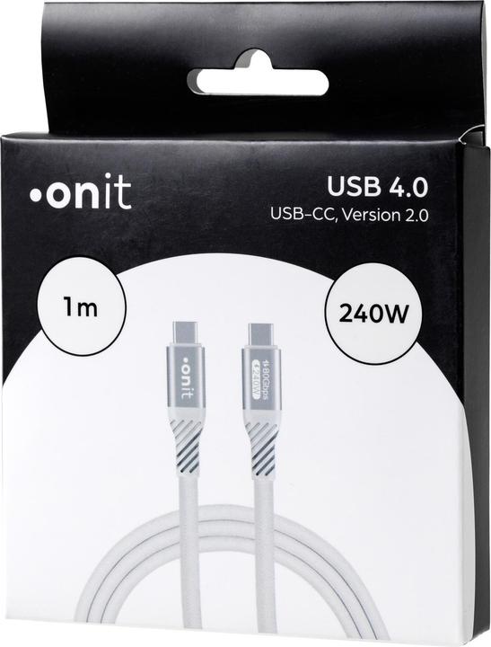 Image du produit Onit USB4-Kabel v2.0 Premium USB C - USB C (1 m, USB 4.0, 240 W)