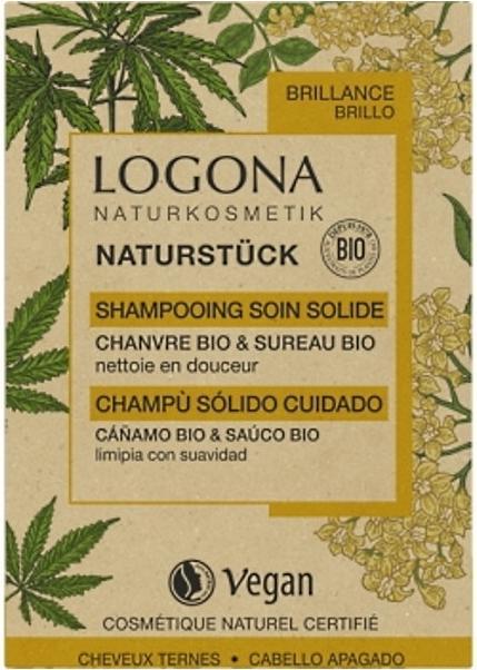 Image du produit Logona Shampooing ferme chanvre biologique et sureau biologique 60 g (Shampoing liquide)