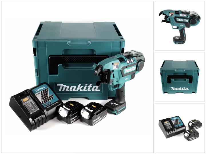 Productafbeelding Makita DTR 180 RTJ Accu wapeningsconnector 18V Brushless voor 0,8mm binddraad in Makpac + 2x 5,0Ah