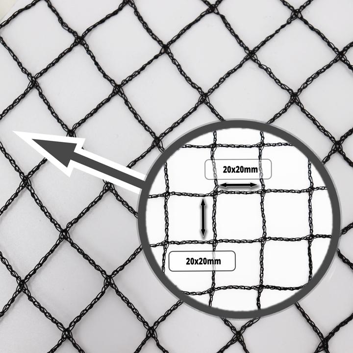 Immagine prodotto Aquagart Teichnetz 36m x 16m schwarz Fischteichnetz Laubnetz Netz Vogelschutznetz robust
