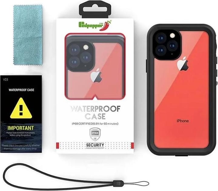 Immagine prodotto Redpepper iPhone 11 - IP68 Dot+ Series Wasserdichtes Outdoor Case mit Magsafe, schwarz (Apple iPhone 11)
