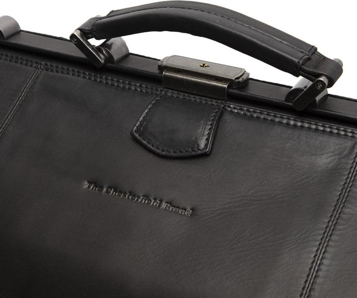 Produktbild The Vegan Cow Chesterfield Brand Leren Weekendtas Zwart Corfu (41.90 l)