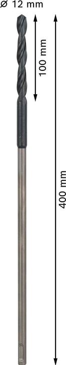 Immagine prodotto Bosch Professional Zubehör Punta da installazione PRO Wood HSS, 12 x 100 x 400 mm (12 mm)