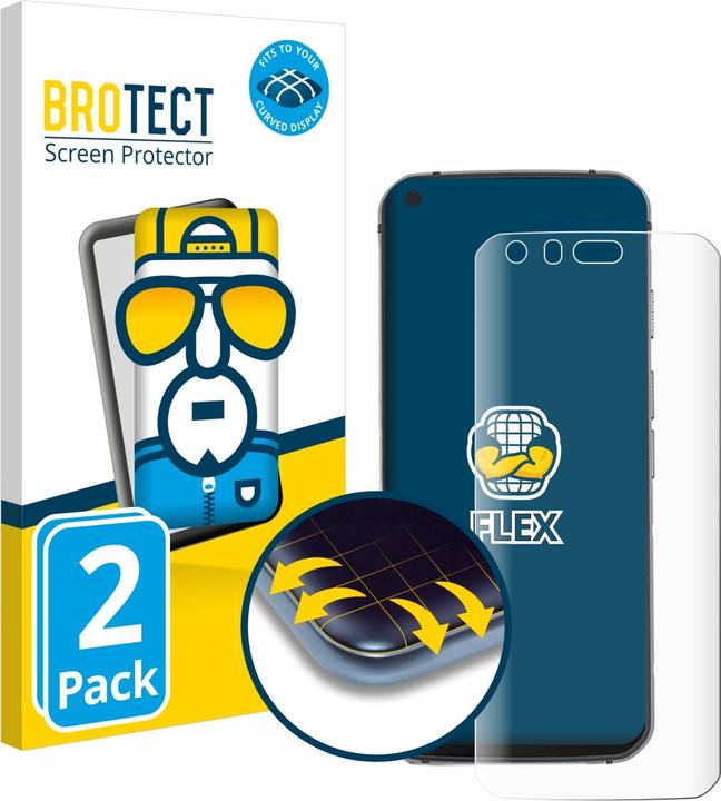 Image du produit BROTECT Film de protection plein écran Film de protection d'écran clair transparent (2 pièce(s), Cat S62 Pro)