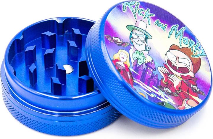 Immagine prodotto BestV Smerigliatrice in alluminio Rick and Morty Blu 2 pezzi 50 mm