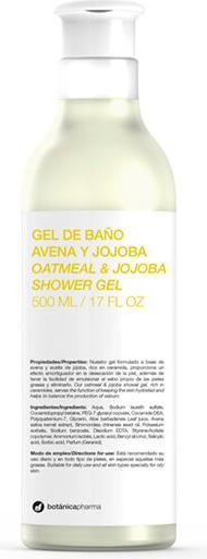 Botanicae Expressions BOTANICAPHARMA Oatmeal & Jajoba Oil Shower Gel żel do kąpieli Płatki Owsiane i Olej Jajoba 500ml (500 ml)
