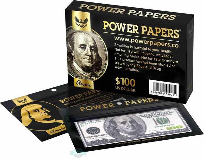 Power Papers 100 DOLLAR - Super King Size + Tips - 12 Stück