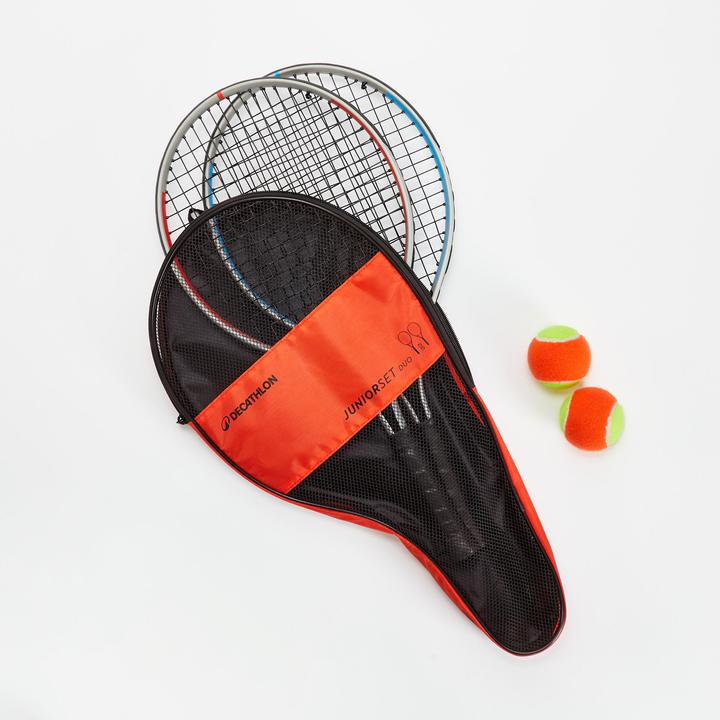 Decathlon Tennisset Kinder - Essential Jr 21 Zoll, 2 Schläger, 2 Bälle, 1 Hülle (575 g)