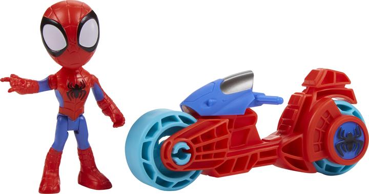Produktbild Hasbro Spidey and His Amazing Friends Spidey Figur mit Motorrad, Spielzeug für Jungs und Mädchen ab