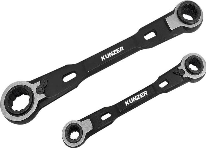 Kunzer Ratchet ring spanner set set 4 in 1 (8 mm, 10 mm, 12 mm, 16 mm, 18 mm, 13 mm, 17 mm, 19 mm)