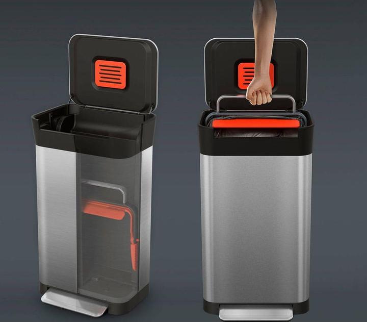 Image du produit Joseph Joseph Titan Recycling Station Stone, Kunststoff/Edelstahl, 39x33x6 (30 l)