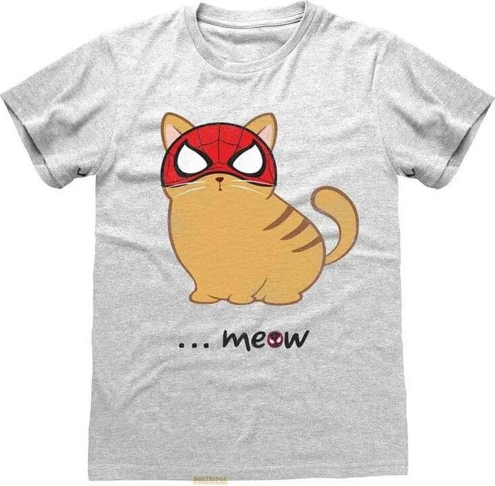 Heroes Inc Spider-Man Miles Morales Video Game T-Shirt Meow (L) (L)
