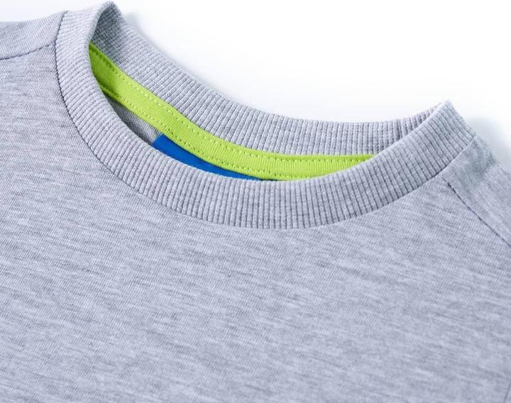 Immagine prodotto VidaXL Camicia da bambino a maniche lunghe grigio melange 104,Materiale: 95 (104)