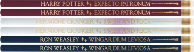 Actual product image Harry Potter: Hogwarts Wands Set of 6 Pencils