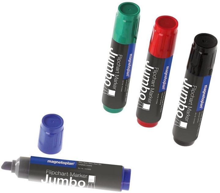 Produktbild Magnetoplan JUMBO - Flipchart Marker (Assortiert, 10 mm, 4 x)