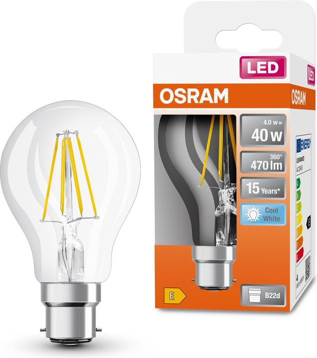 Produktbild Osram Led Retrofit Classic A (B22d, 4 W, 470 lm, 1 x, E)