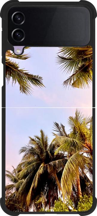 Produktbild PhoneLook Hülle Silikon schwarz Summer 2023 palm tree vibe (Samsung Galaxy Z Flip4)