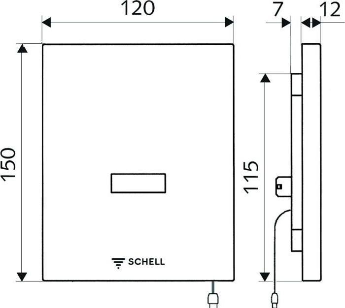 Actual product image Schell Urinal control EDITION E 6 V Batt-Betr vandal-proof ES