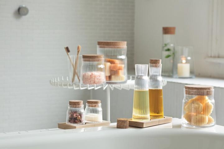Actual product image LSA Gio Line Container & Cork Stopper H17.5cm Clear