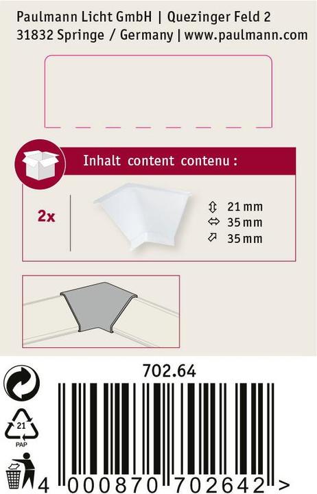 Image du produit Paulmann Connecteur d'angle profilé