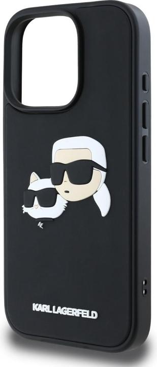 Immagine prodotto Karl Lagerfeld HC 3D Rubber Double Heads iPhone 16 Pro Max Case - Black (Apple iPhone 16 Pro Max)