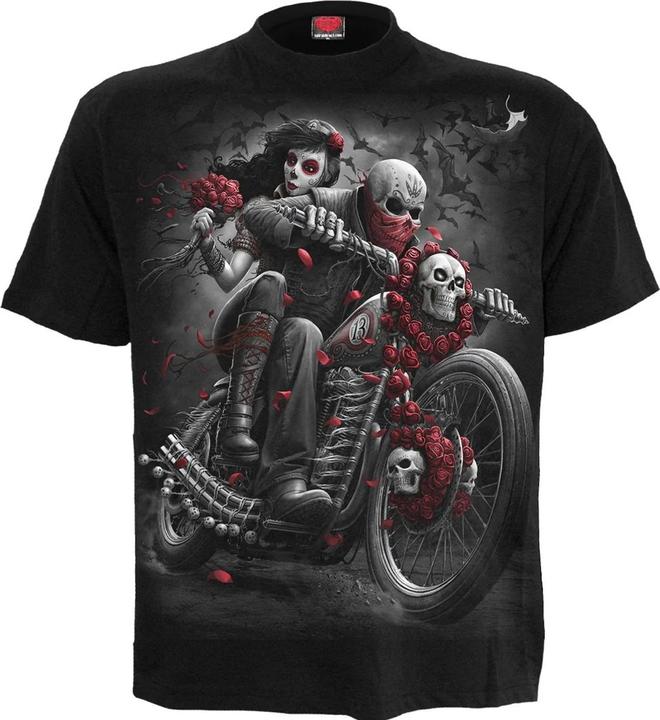 Actual product image Spiral Unisex Adult Dotd Bikers Short-Sleeved T-Shirt (4XL)