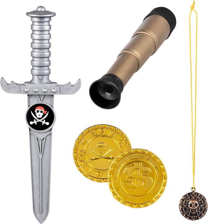 Produktbild Boland Benelux Piraten-Set Teleskop 18cm Dolch 23cm/Amulett/2 Mün
