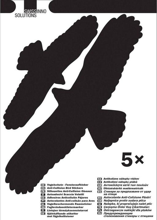 Actual product image Swissinno Vogelschutz-Aufkleber 5er