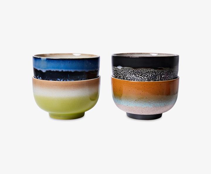 Actual product image HK Living 4-piece bowl 70S CERAMICS safari (13.50 cm, 4 x)