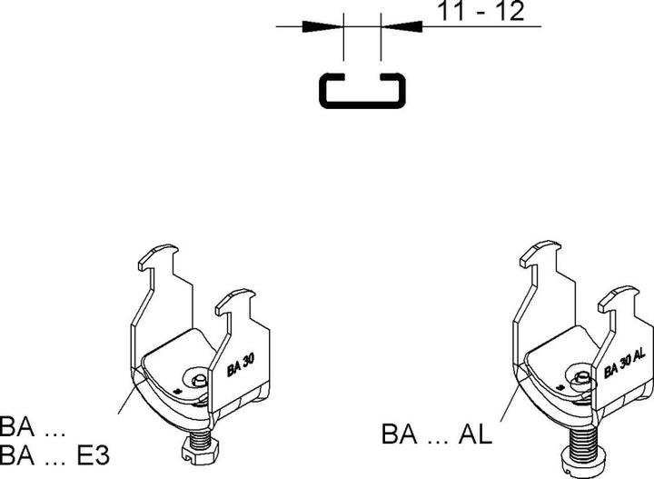 Produktbild Niedax NIE BA 26 AL HammerfuÃ-BÃ¼gelschelle, fÃ¼r 1 Kabel D 22-26 mm Aluminium