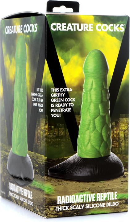 Actual product image Frisky Radioactive Reptile Thick Scaly Silicone Dildo
