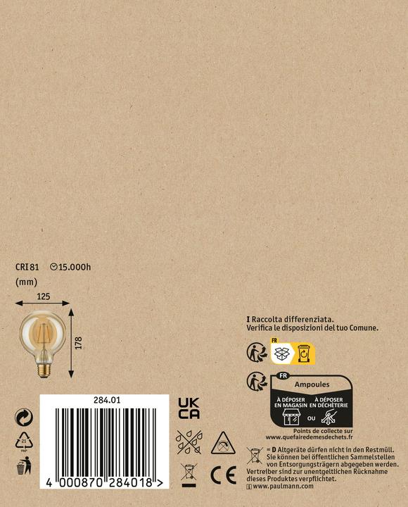 Produktbild Paulmann Globe Vintage (E27, 2.50 W, 170 lm, 1 x)