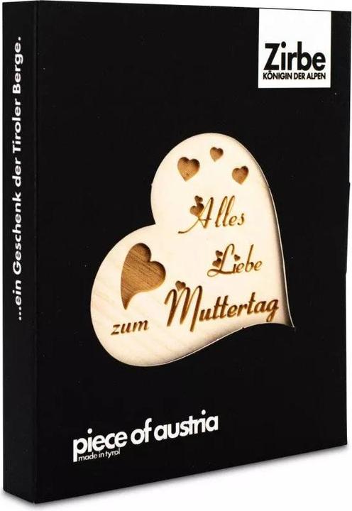 Immagine prodotto ZNatur Decorazione regalo a forma di cuore di pino cembro con incisione per la festa della mamma No.60