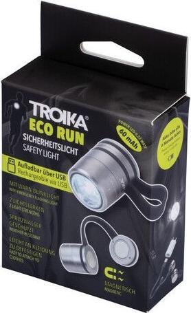 Produktbild Troika ECO RUN Taschenlampe mit LED-Licht, 3 Leuchtfunktionen, inkl. Ladekabel, mat grau/schwarz (3.60 cm)