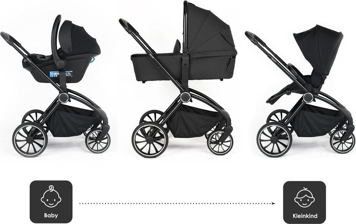Produktbild BabyGo Harmony 3in1 Kombikinderwagen inkl. Babyschale