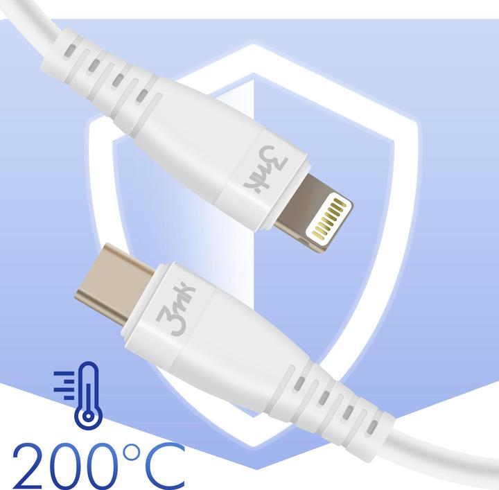 Image du produit 3MK Câble USB Hyper Silicone Cable Lightning 20W 1m (1 m, USB 3.2 Gen 2)