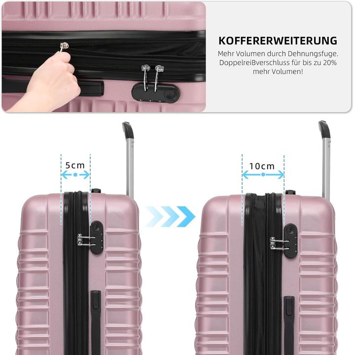 Actual product image Beibye Erweiterbarer Hartschalenkoffer (45 l, Hand luggage (up to 50 litres))