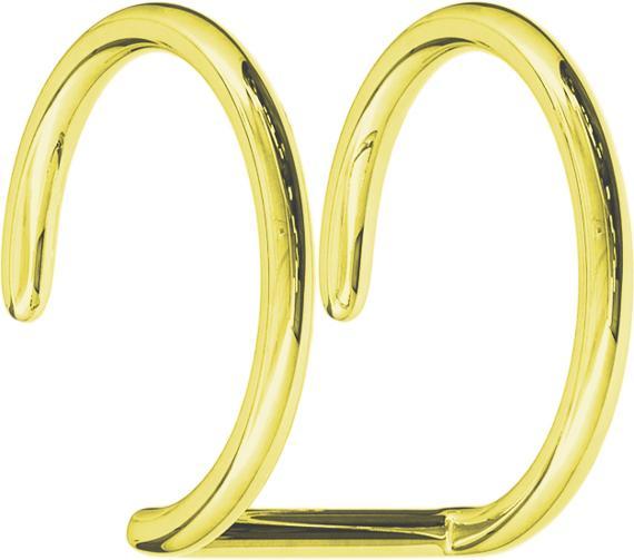 Immagine prodotto Star Piercing Fake Ear Cuff vergoldet mit 2 Ringen mit Titanium Schicht (Acciaio chirurgico 316L)
