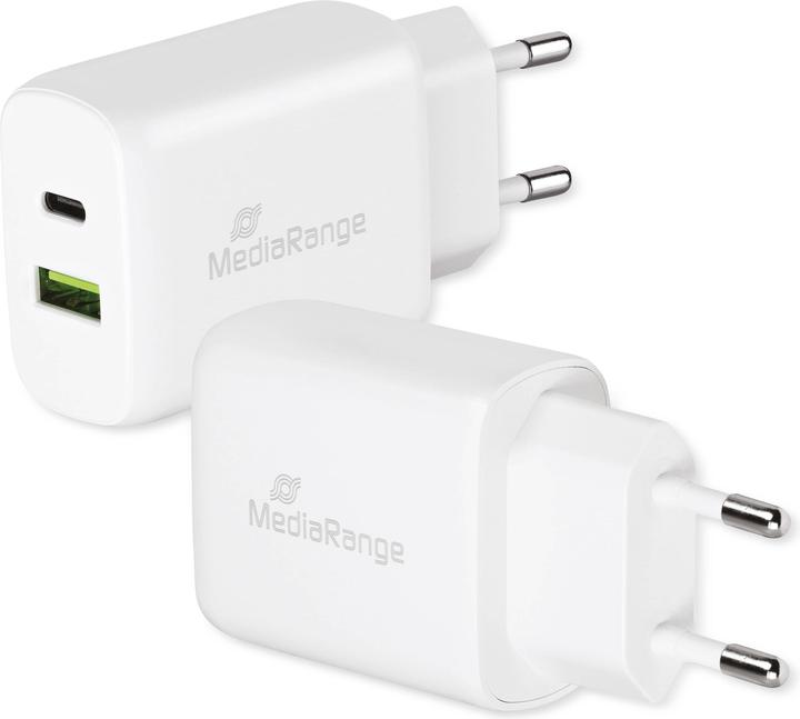 Produktbild MediaRange MRMA112 Ladegerät für Mobilgeräte Weiss Indoor (25 W)