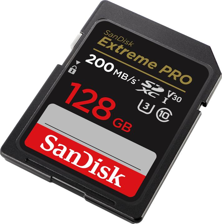 Actual product image SanDisk Extreme PRO UHS-I V30 (128 GB, SDXC, U3, UHS-I)